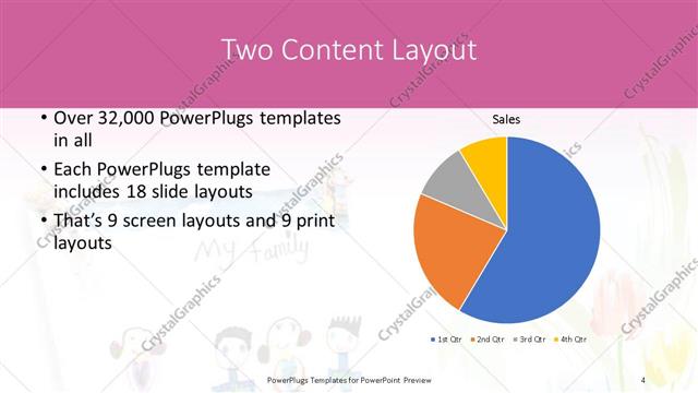 Two Content presentation slide layout