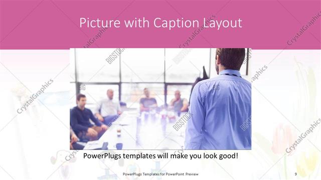Picture with Caption presentation slide layout