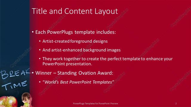 Title and Content presentation slide layout