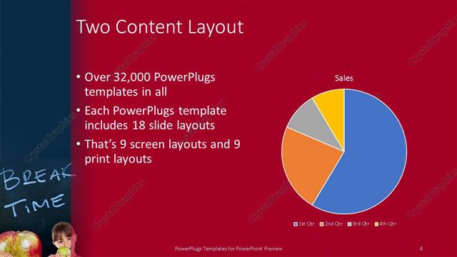 Two Content presentation slide layout