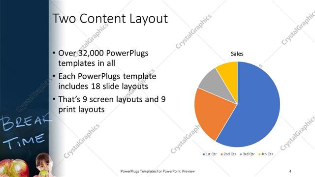 Two Content presentation slide layout