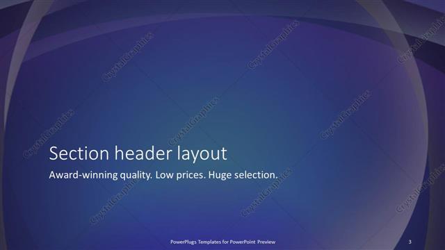 Section Header presentation slide layout