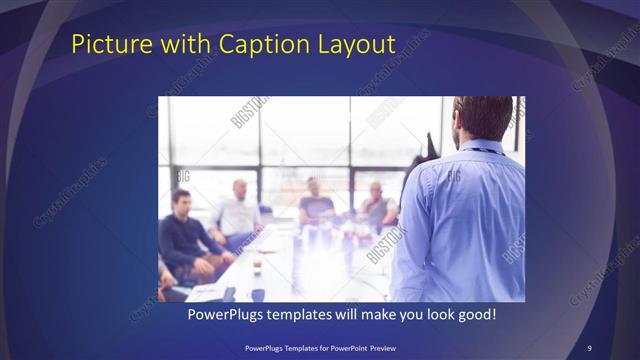 Picture with Caption presentation slide layout