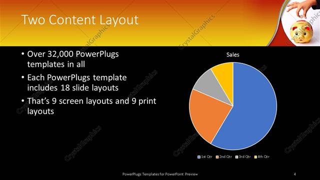 Two Content presentation slide layout