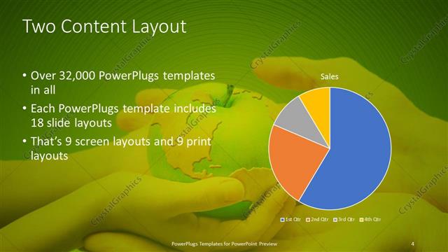 Two Content presentation slide layout