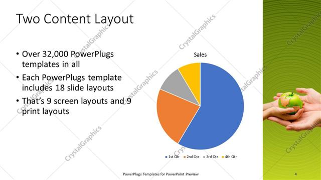 Two Content presentation slide layout