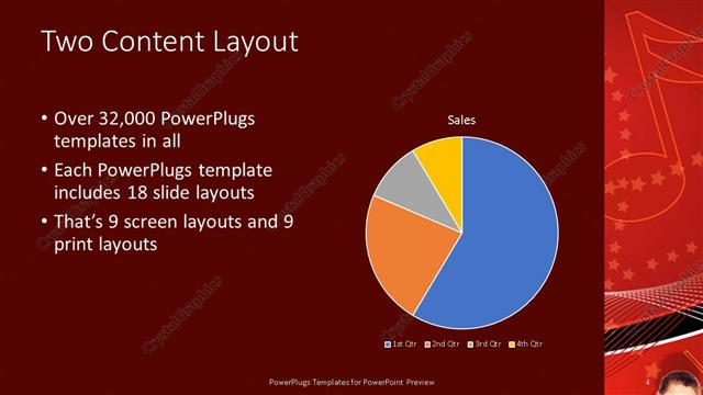 Two Content presentation slide layout