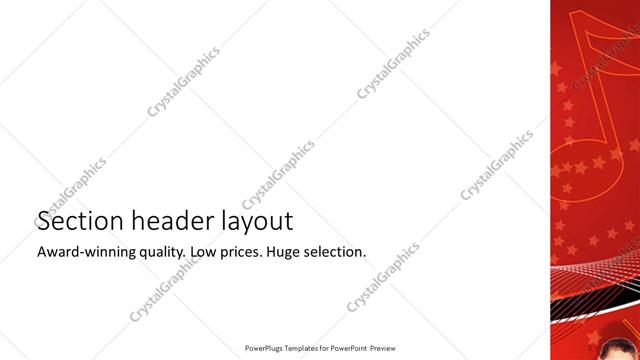 Section Header presentation slide layout