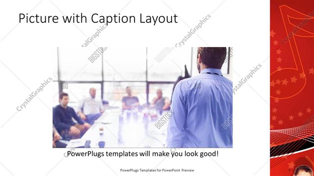 Picture with Caption presentation slide layout