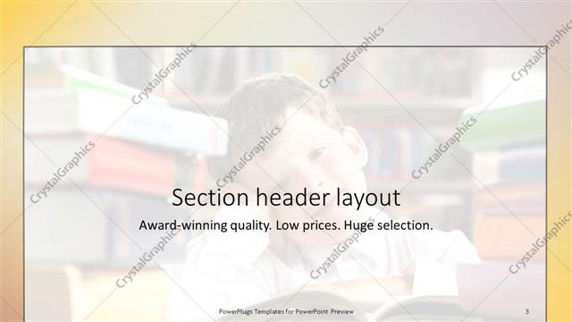 Section Header presentation slide layout