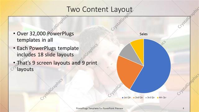 Two Content presentation slide layout