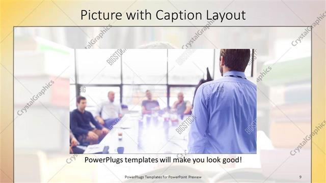 Picture with Caption presentation slide layout