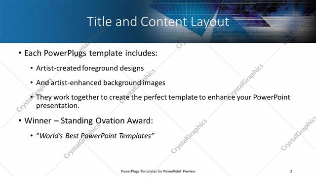 Title and Content presentation slide layout