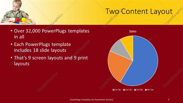 Two Content presentation slide layout