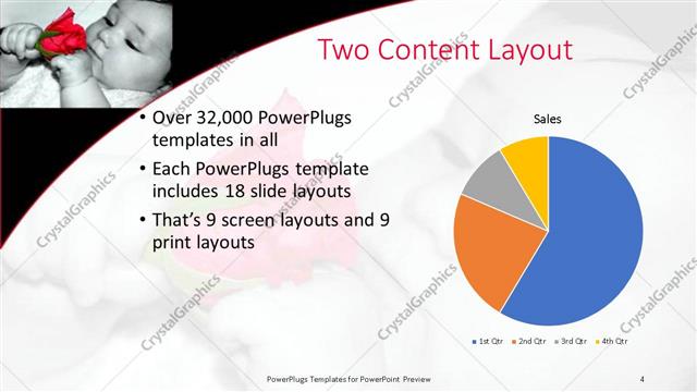 Two Content presentation slide layout