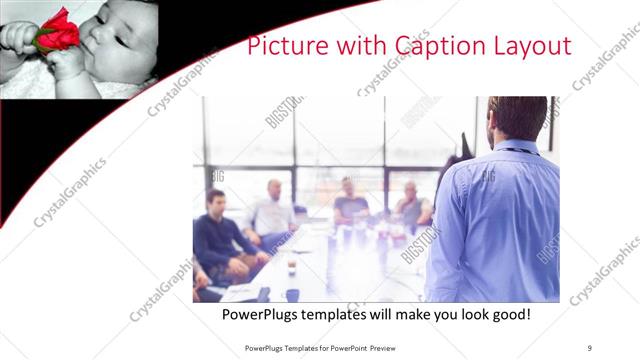 Picture with Caption presentation slide layout