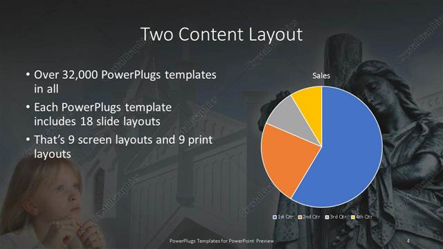 Two Content presentation slide layout
