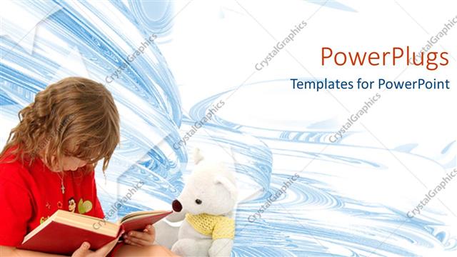  Presentation with think - Child reading think the book with stars in background