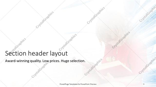 Section Header presentation slide layout