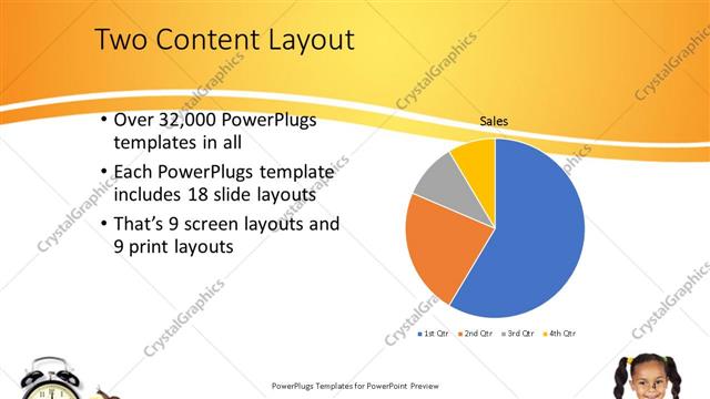 Two Content presentation slide layout