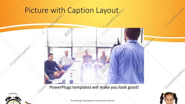 Picture with Caption presentation slide layout