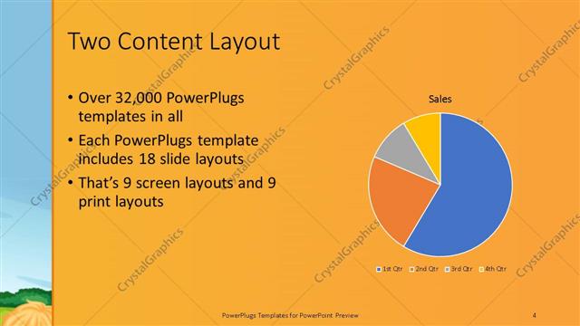 Two Content presentation slide layout