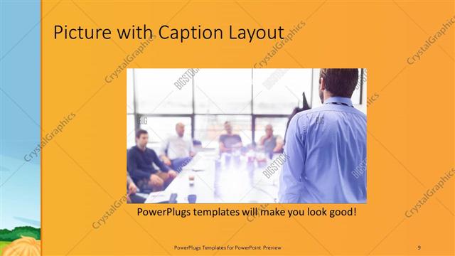 Picture with Caption presentation slide layout