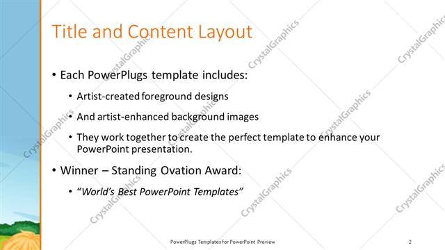 Title and Content presentation slide layout