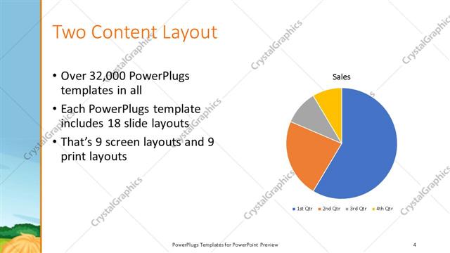 Two Content presentation slide layout