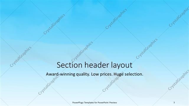 Section Header presentation slide layout
