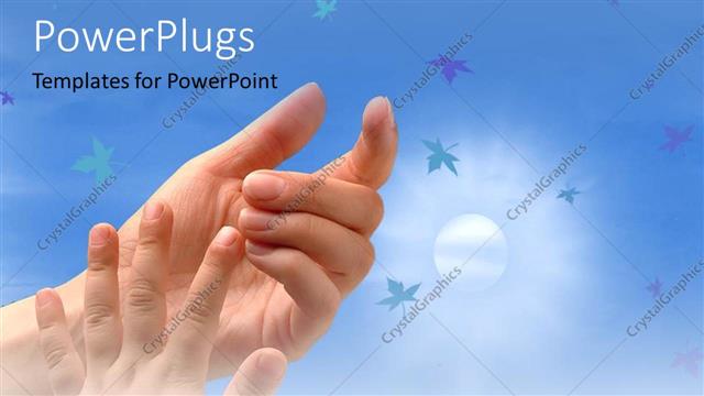  Presentation with hold hand - A child trying to hold her mother's hand