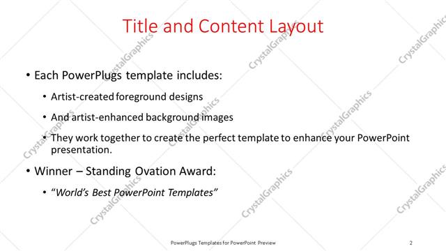 Title and Content presentation slide layout
