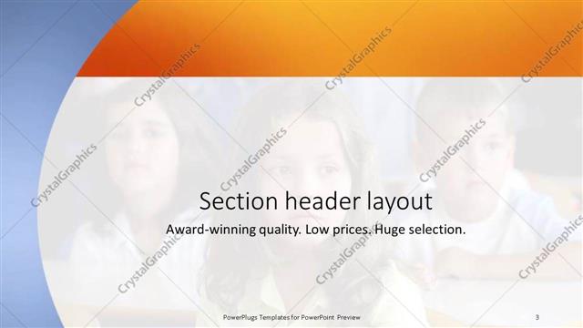 Section Header presentation slide layout