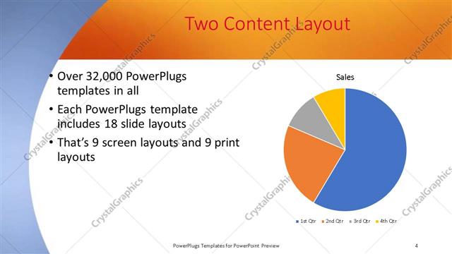 Two Content presentation slide layout