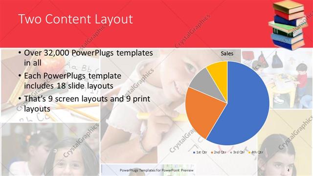 Two Content presentation slide layout