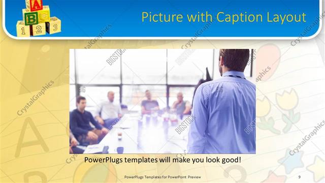 Picture with Caption presentation slide layout