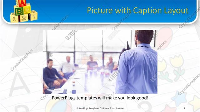 Picture with Caption presentation slide layout