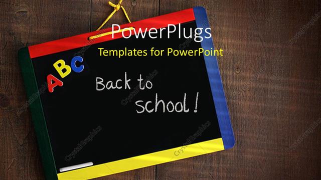  Presentation with blackboard - A blackboard with a wooden background