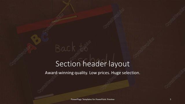 Section Header presentation slide layout