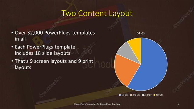 Two Content presentation slide layout