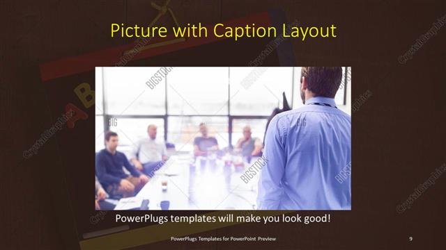 Picture with Caption presentation slide layout