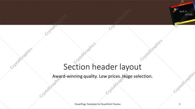 Section Header presentation slide layout