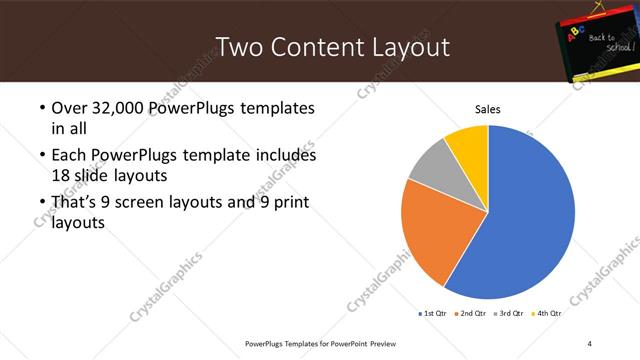 Two Content presentation slide layout