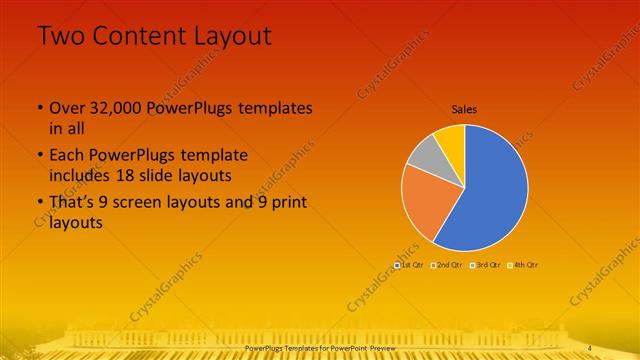 Two Content presentation slide layout