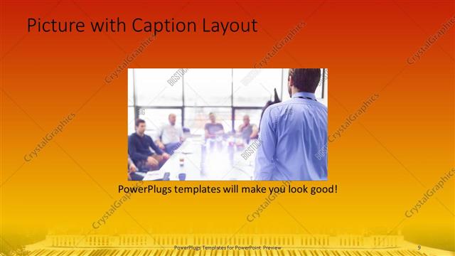 Picture with Caption presentation slide layout