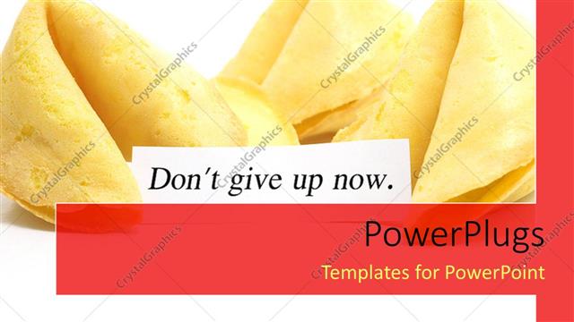  Presentation with fortune cookie - White label with text 