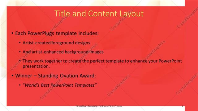 Title and Content presentation slide layout