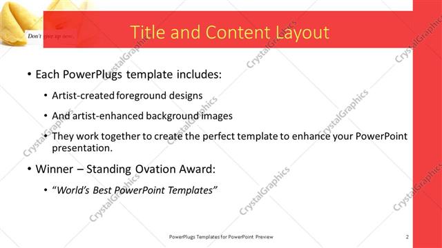 Title and Content presentation slide layout