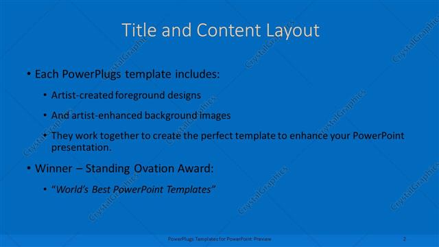 Title and Content presentation slide layout