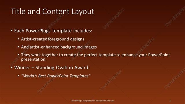 Title and Content presentation slide layout